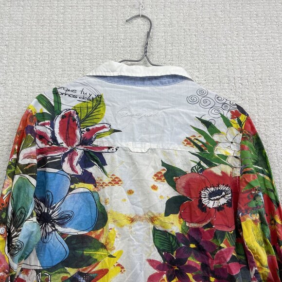Desigual Colorful Floral Button-Down Shirt - Picture 12 of 15